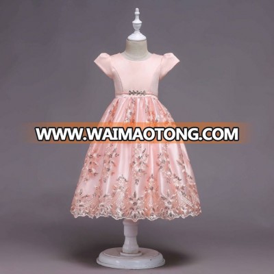 New Design Kids Dress Custom Embroidery Patches Party Dress